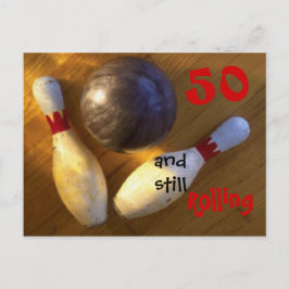 Postal Cumpleaños del personalizar Age Bowling