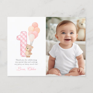 Postal Cumpleaños del primer osito de Beary Gracias