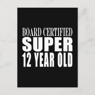 Postal Cumpleaños divertida B. Certificado de Superdoce a