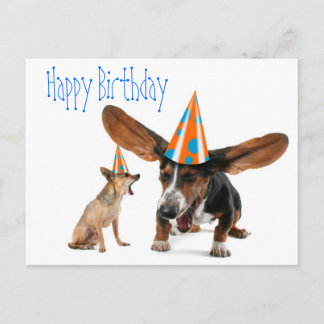 Postal Cumpleaños divertida de perros