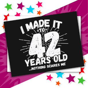 Postal Cumpleaños Divertido 42 Años Sarcástico Meme