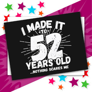 Postal Cumpleaños Divertido 52 Años Sarcástico Cumpleaños