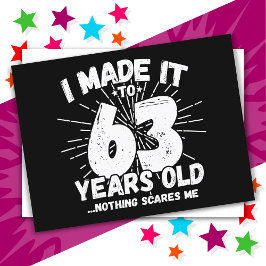 Postal Cumpleaños Divertido 63 Años Meme Sarcástico Graci