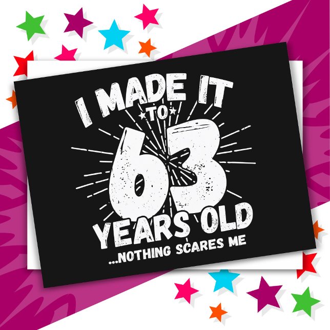 Postal Cumpleaños Divertido 63 Años Memes Sarcástico Cump (Subido por el creador)