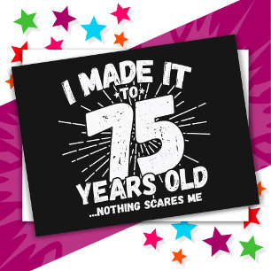 Postal Cumpleaños Divertido 75 Años Meme Sarcástico Cumpl