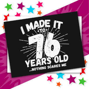 Postal Cumpleaños Divertido 76 Años Sarcástico Cumpleaños