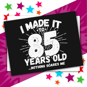Postal Cumpleaños divertido 85 años meme sarcástico graci