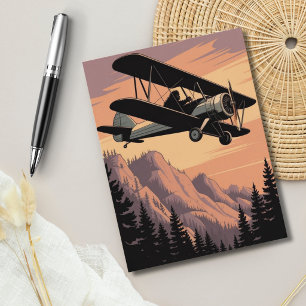 Postal Cumpleaños Divertido Bigfoot Avión Antiguo Persona