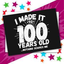Postal Cumpleaños divertido de 100 años de edad con meme