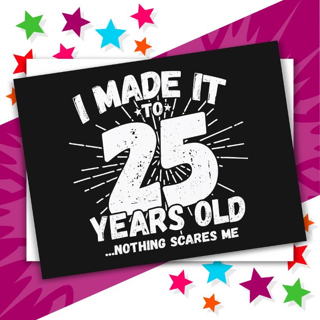 Postal Cumpleaños divertido de 25 años sarcástico (Subido por el creador)