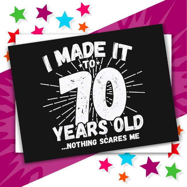 Postal Cumpleaños divertido de 70 años con meme sarcástic (Subido por el creador)
