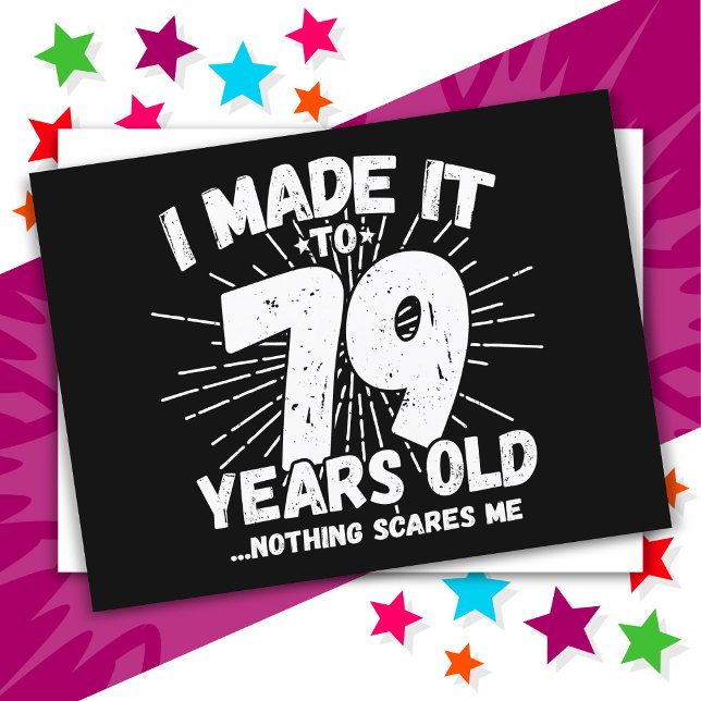 Postal Cumpleaños divertido de 79 años con meme sarcástic (Subido por el creador)