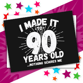 Postal Cumpleaños divertido de 90 años con meme sarcástic