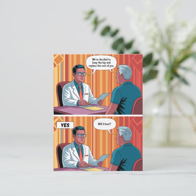 Postal Cumpleaños Divertido Feliz Cumpleaños Vejez Cumple (Anverso de pie)