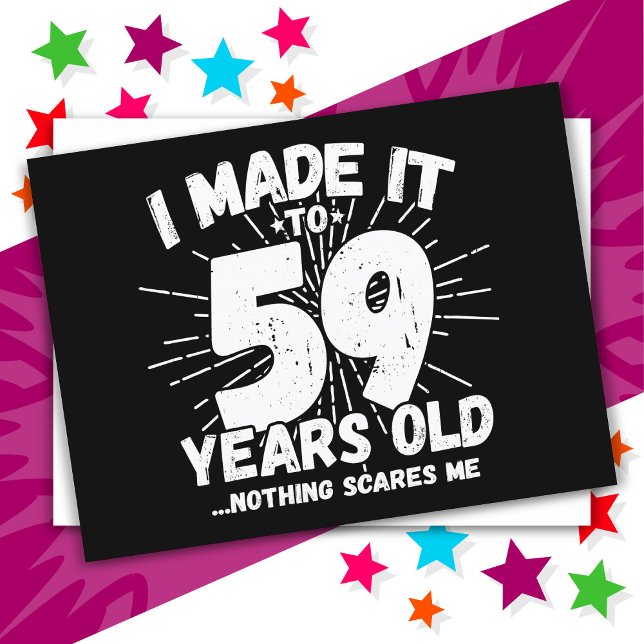 Postal Cumpleaños divertido número 59 Años de edad Memes  (Subido por el creador)