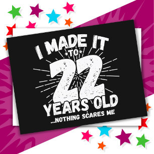 Postal Cumpleaños Divertido y Sarcastico de 22 Años