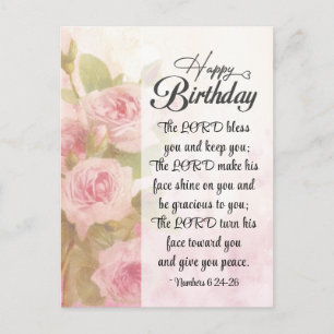 Postal Cumpleaños El Señor te bendiga Versículo de la Bib