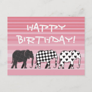 Postal Cumpleaños en Blanco y Negro