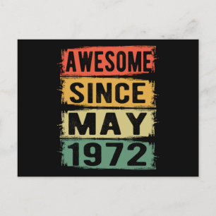 Postal Cumpleaños En Mayo Nacido En 1972