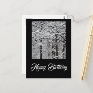 Postal Cumpleaños en un día de invierno