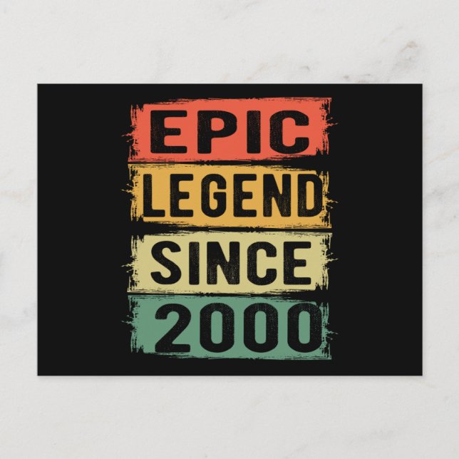 Postal Cumpleaños épico legendario número 21 2000 (Anverso)