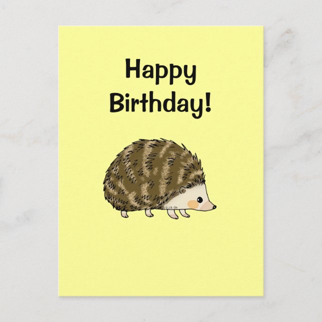 Postal Cumpleaños! (erizo) (Anverso)