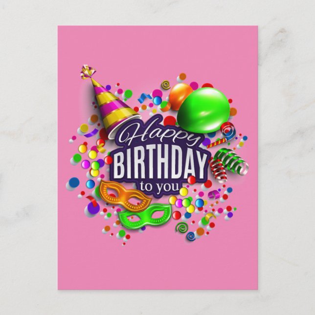 Postal cumpleaños feliz (Anverso)