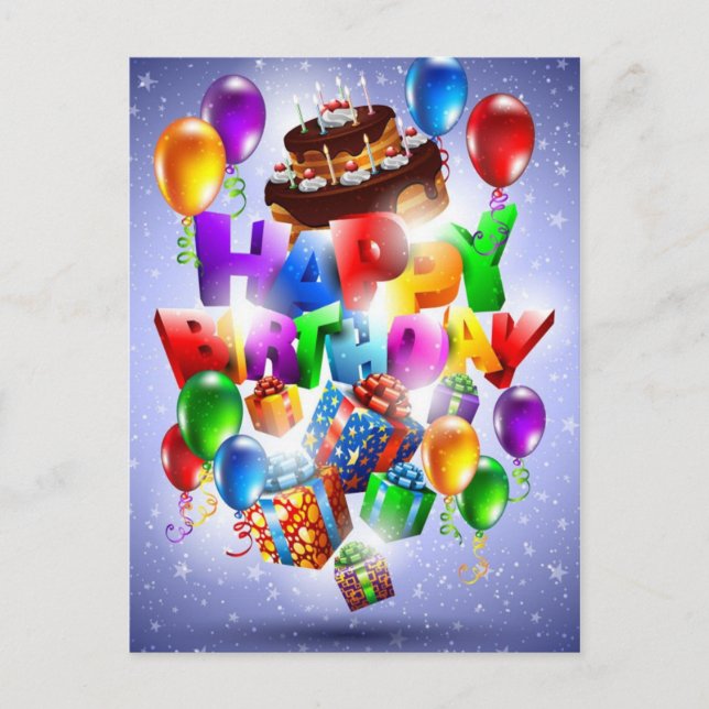 Postal cumpleaños feliz (Anverso)