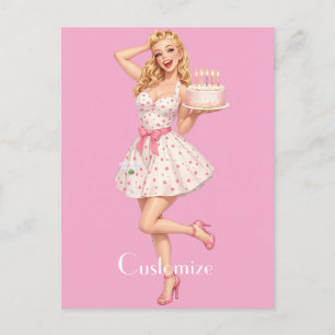 Postal Cumpleaños Feliz Chica Fiesta Thunder_Cove