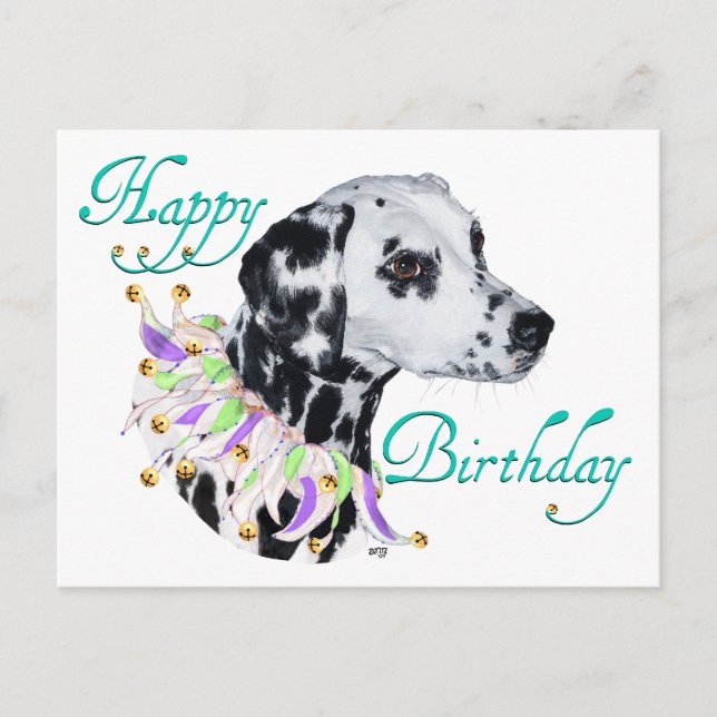 Postal Cumpleaños Feliz Dálmata (Anverso)
