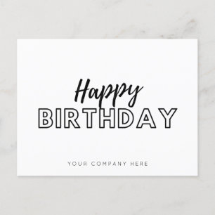 Postal Cumpleaños feliz de los empleados de negocios 