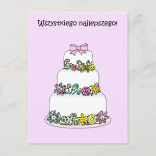 Postal Cumpleaños feliz de Polonia Wszystkiego Najlepszeg