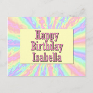 Postal Cumpleaños feliz Isabella
