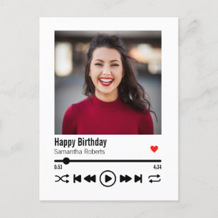 Postal Cumpleaños Feliz Nombre Personalizado Foto de Moda