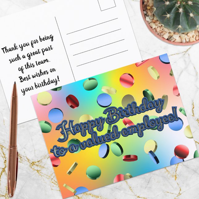 Postal Cumpleaños Feliz Para Un Empleado Valioso (Subido por el creador)