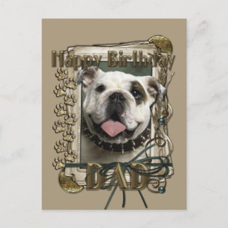 Postal Cumpleaños feliz - Paws de piedra - Bulldog