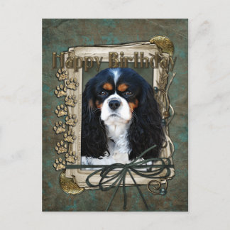 Postal Cumpleaños feliz - Paws de piedra - Cavalier