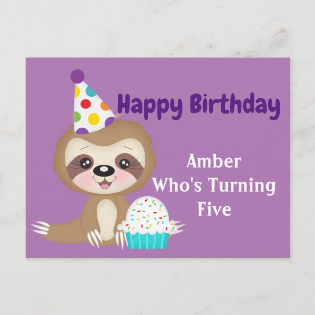 Postal Cumpleaños Feliz Personalizado (Anverso)