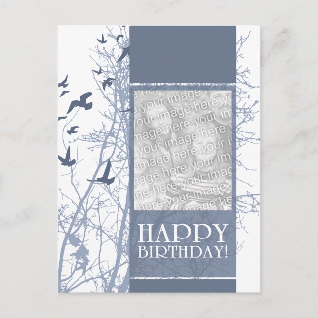 Postal cumpleaños feliz (silupantalla) (Anverso)
