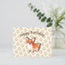 Cumpleaños Feliz Welsh Corgi Pembroke Editable