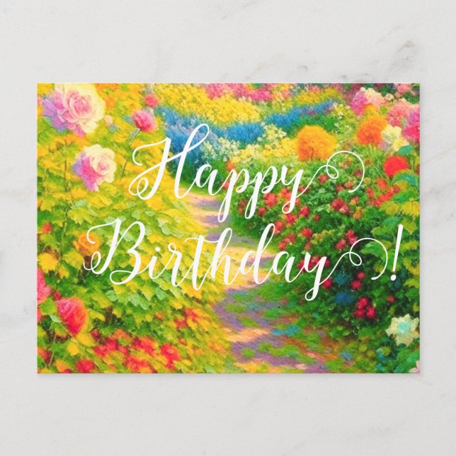 Postal Cumpleaños Floral (Anverso)