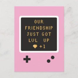 Postal Cumpleaños Gameboy Nivel de Amistad Sube 