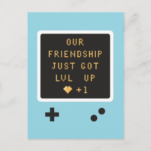 Postal Cumpleaños Gameboy Nivel de Amistad Sube Otro Año