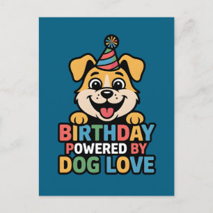 Postal Cumpleaños impulsado por el amor de los perros Dis