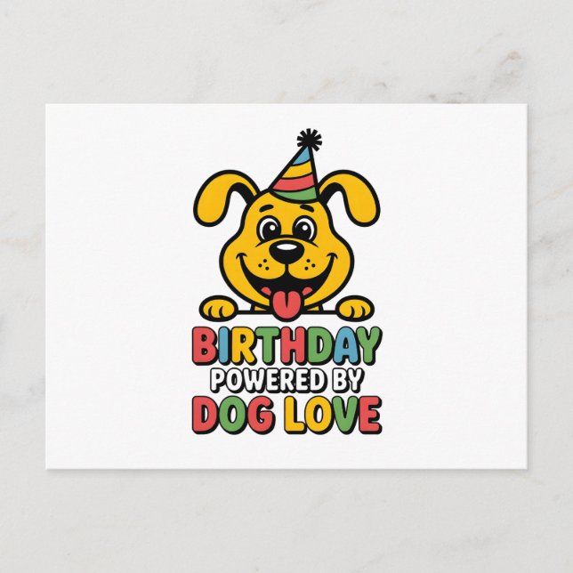 Postal Cumpleaños impulsado por el amor perruno (Anverso)
