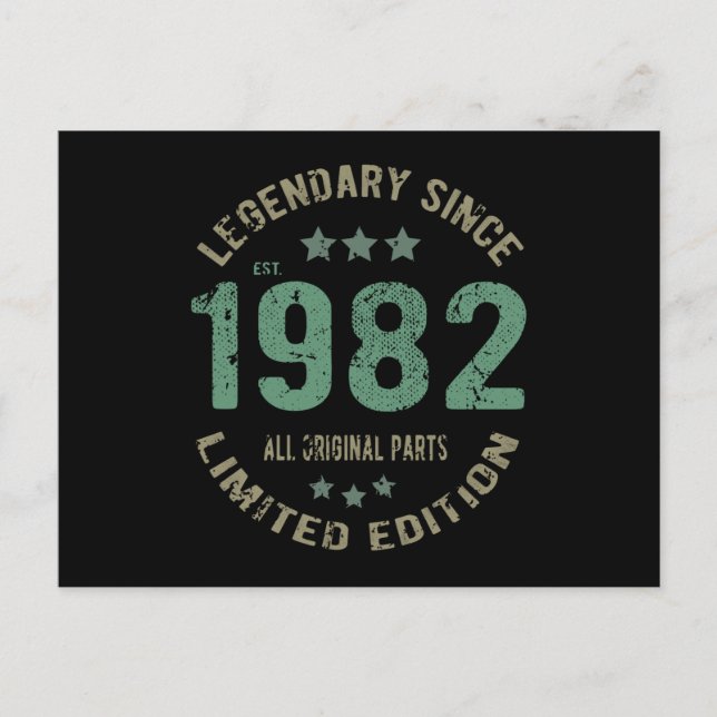 Postal Cumpleaños Legendario 39 Años Cumpleaños 39 (Anverso)