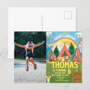 Postal Cumpleaños lindo niños modernos