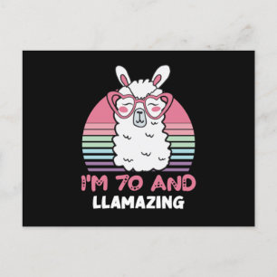 Postal Cumpleaños Llamazing Llama 70 Cumpleaños de 70 año