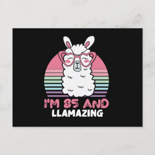 Postal Cumpleaños Llamazing Llama 85 Cumpleaños de 85 año