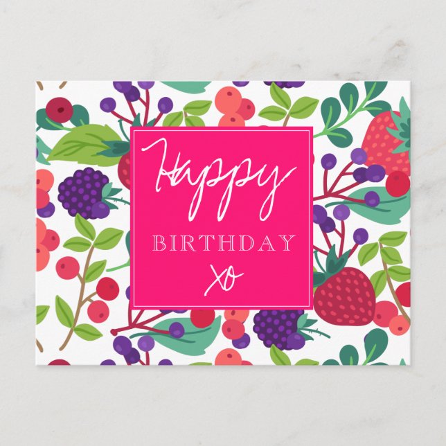 Postal Cumpleaños moderno (Anverso)